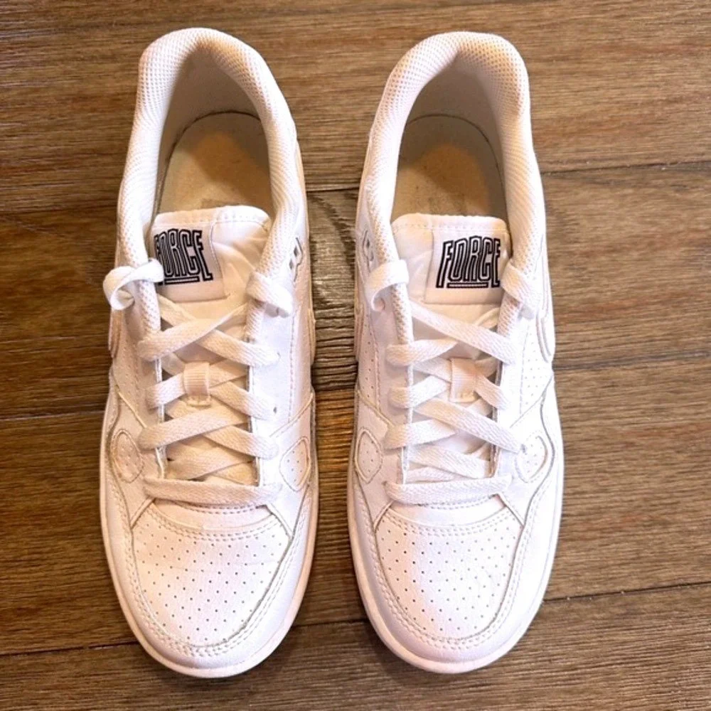 Nike Son of Force‎ Low GS White White Sneakers 615153-109 Mens 7Y Womens 8.5